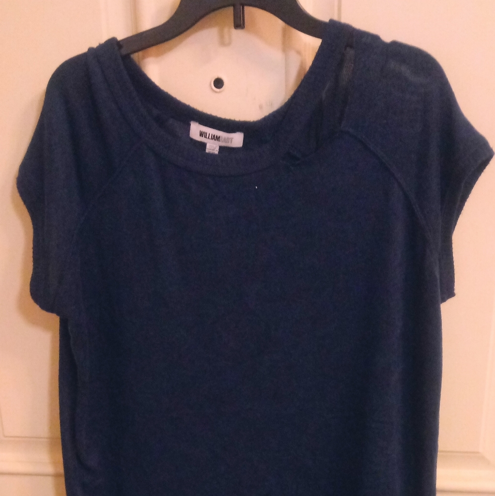 William Rast Blue Lightly Deconstructed Sweatshirt